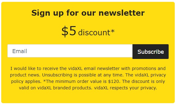 vidaXL 쿠폰